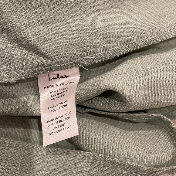 New Lulu's Wisteria Sage Green Embroidered Off-the-
Shoulder Mini Dress S - Picture 10 of 11